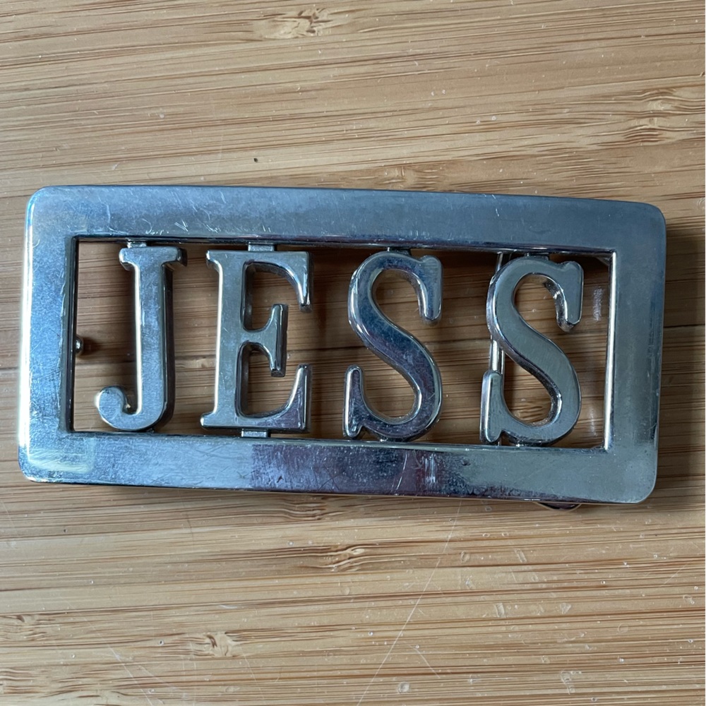Custom JESS belt buckle